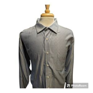Enro Dress Shirts in Herringbone Blue 19 in Neck Tall